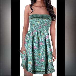 Floral Strapless Dress